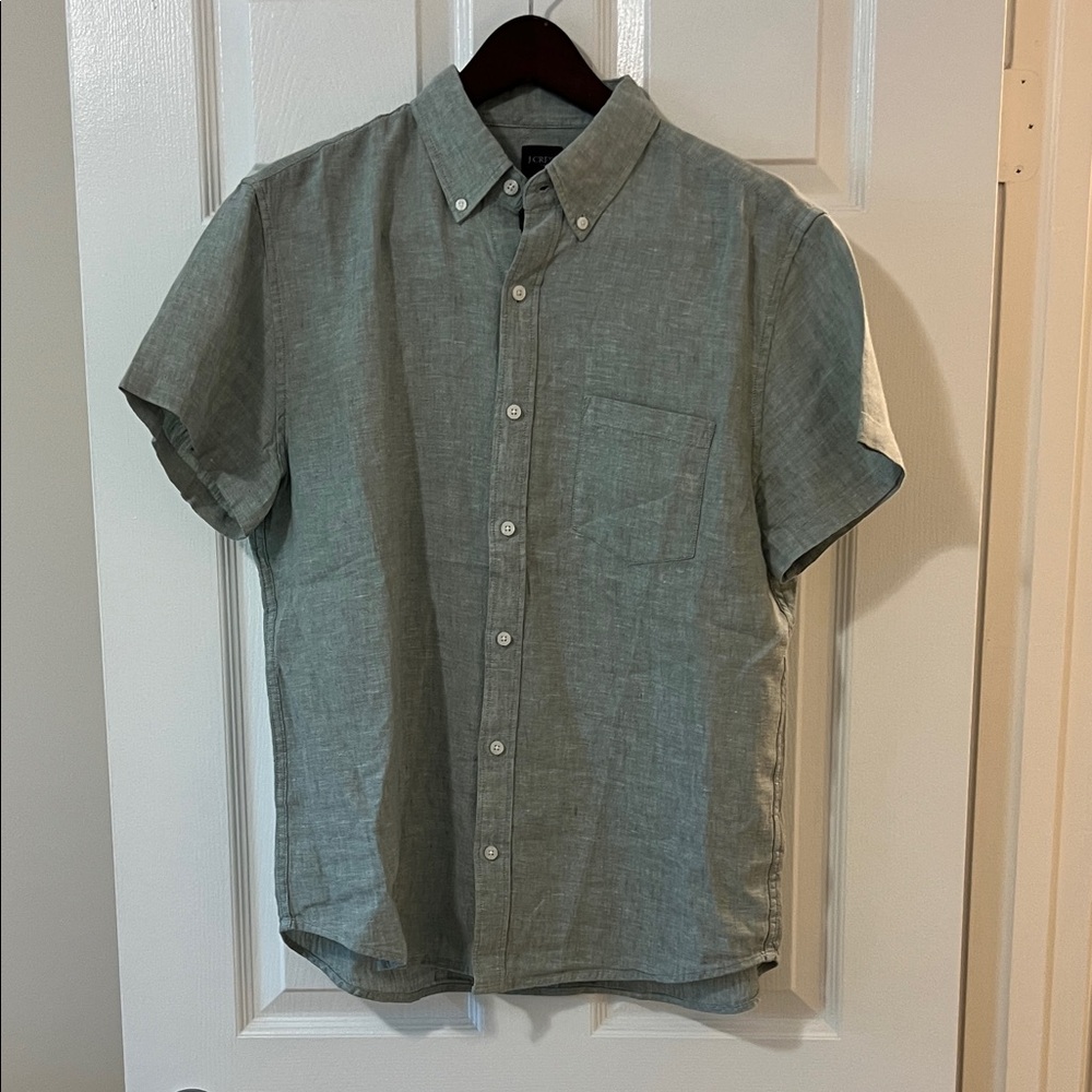 J. Crew Men's Olive Button Down Shirt